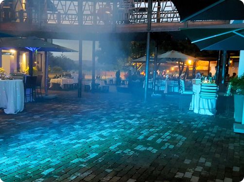 sound and lighting setup outdoors
