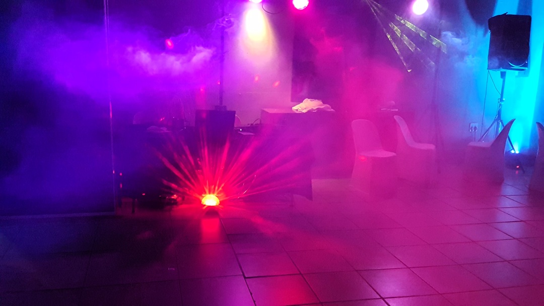 sound and lighting setup